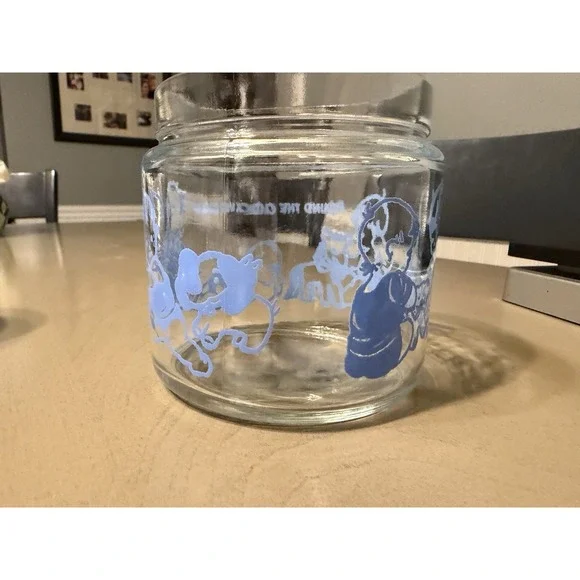 Baby Nursery Vanity Changing Table Glass Jar Set Tray Lids Pink 1950s Vintage - Picture 14 of 14